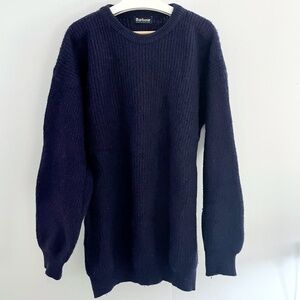 Barbour Tyne Sweater (Navy, Made in Scotland)